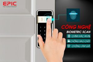 khóa vân tay Epic F500D Gold - công nghệ vân tay